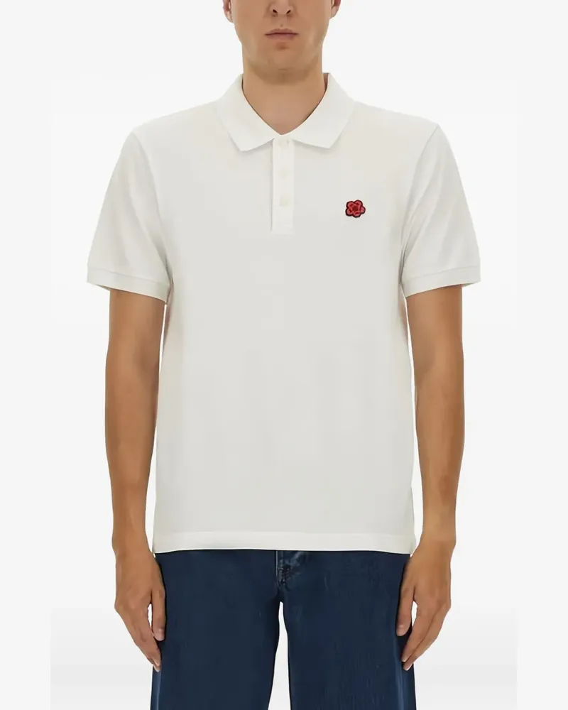 Kenzo Poloshirt mit Boke Flower-Stickerei - Weiß Weiß