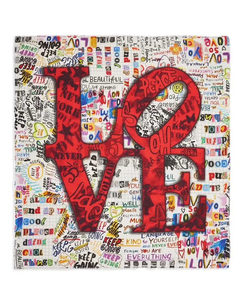 Faliero Sarti Big Love printed scarf - Weiß Weiß