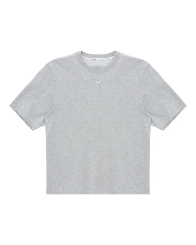 Marine Serre T-Shirt mit Mond-Logo - Grau Grau