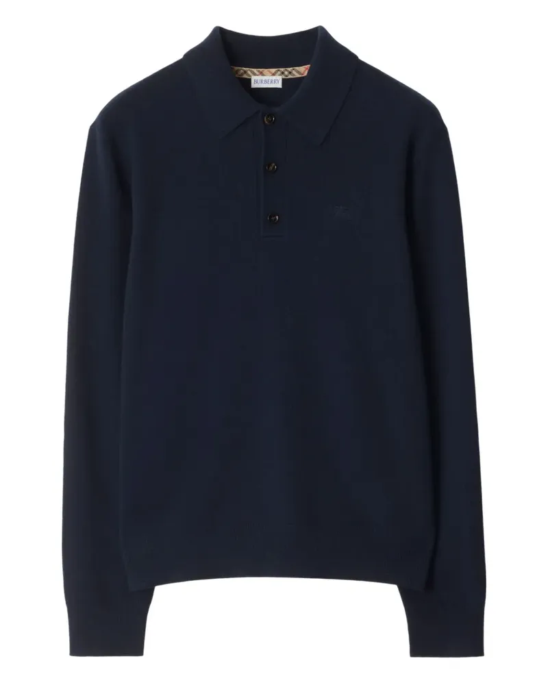 Burberry Poloshirt mit Kaschmiranteil - Blau Blau