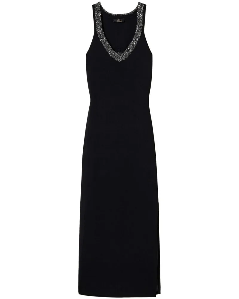 Twin-Set Gestricktes Kleid mit Pailletten - Schwarz Schwarz