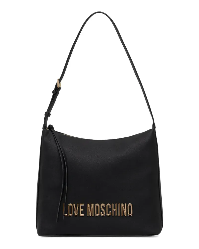 Moschino Schultertasche mit Logo - Schwarz Schwarz