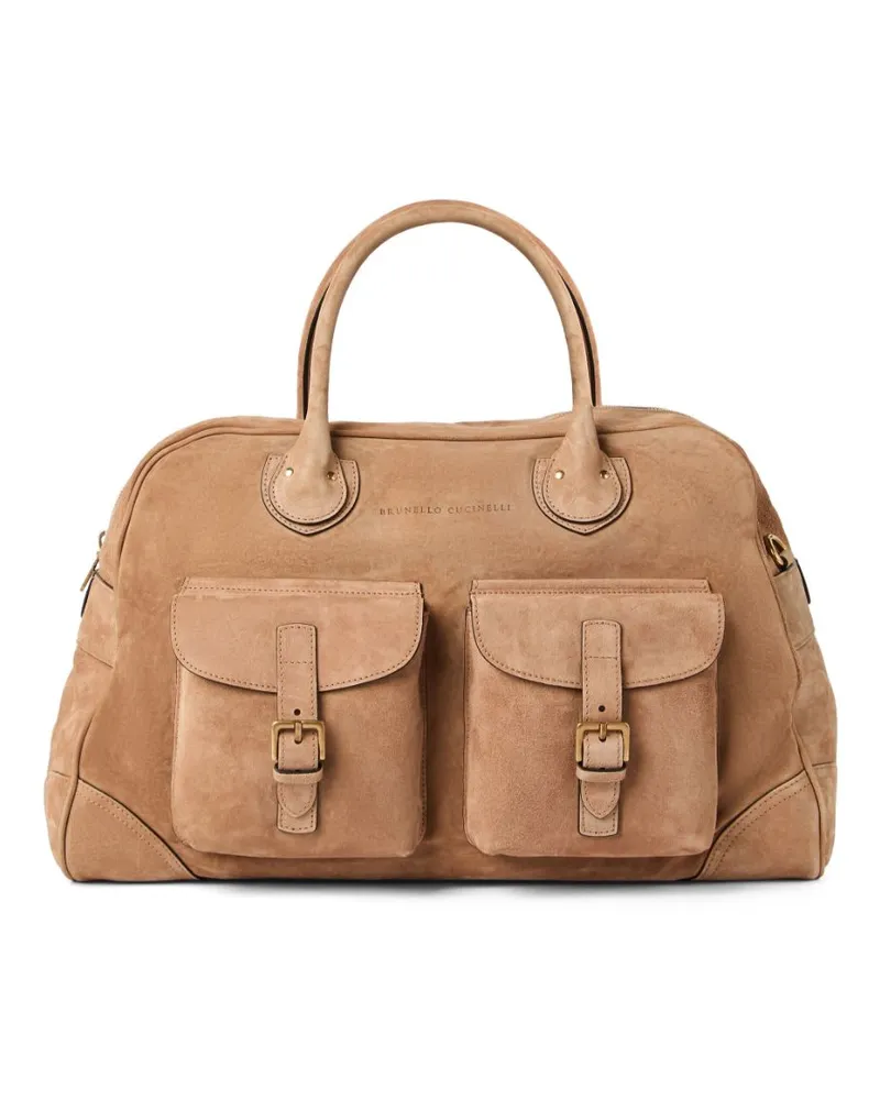 Brunello Cucinelli Reisetasche aus Wildleder - Braun Braun