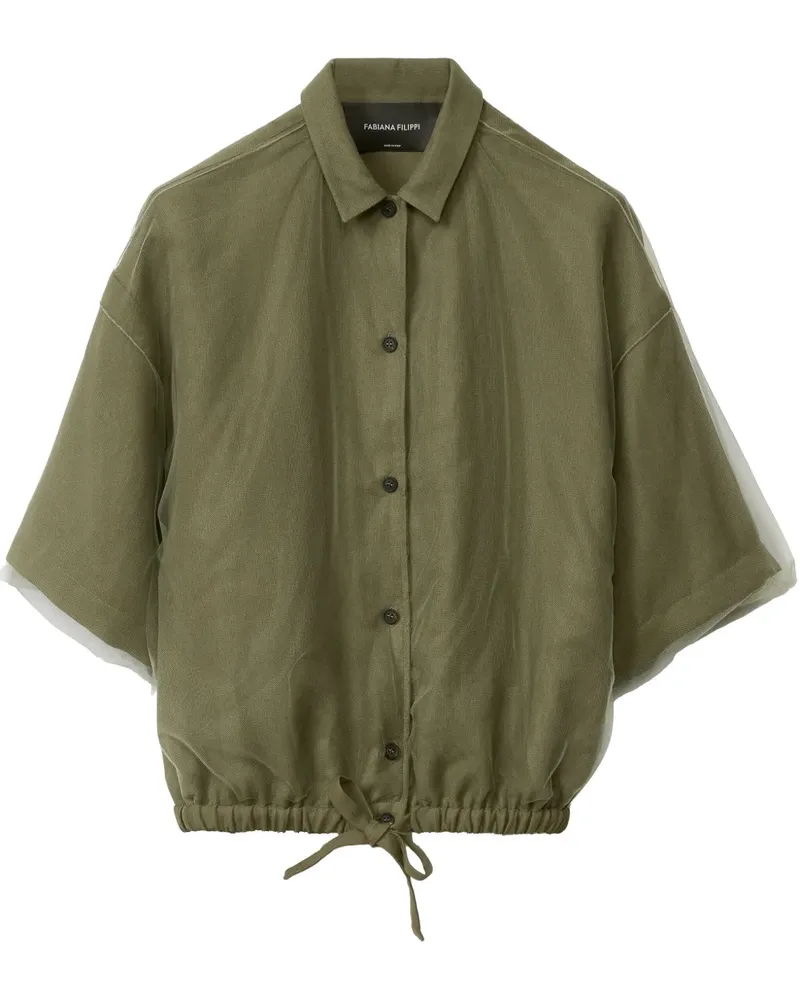 Fabiana Filippi Hemd mit Mesh-Overlay - Grün Grün