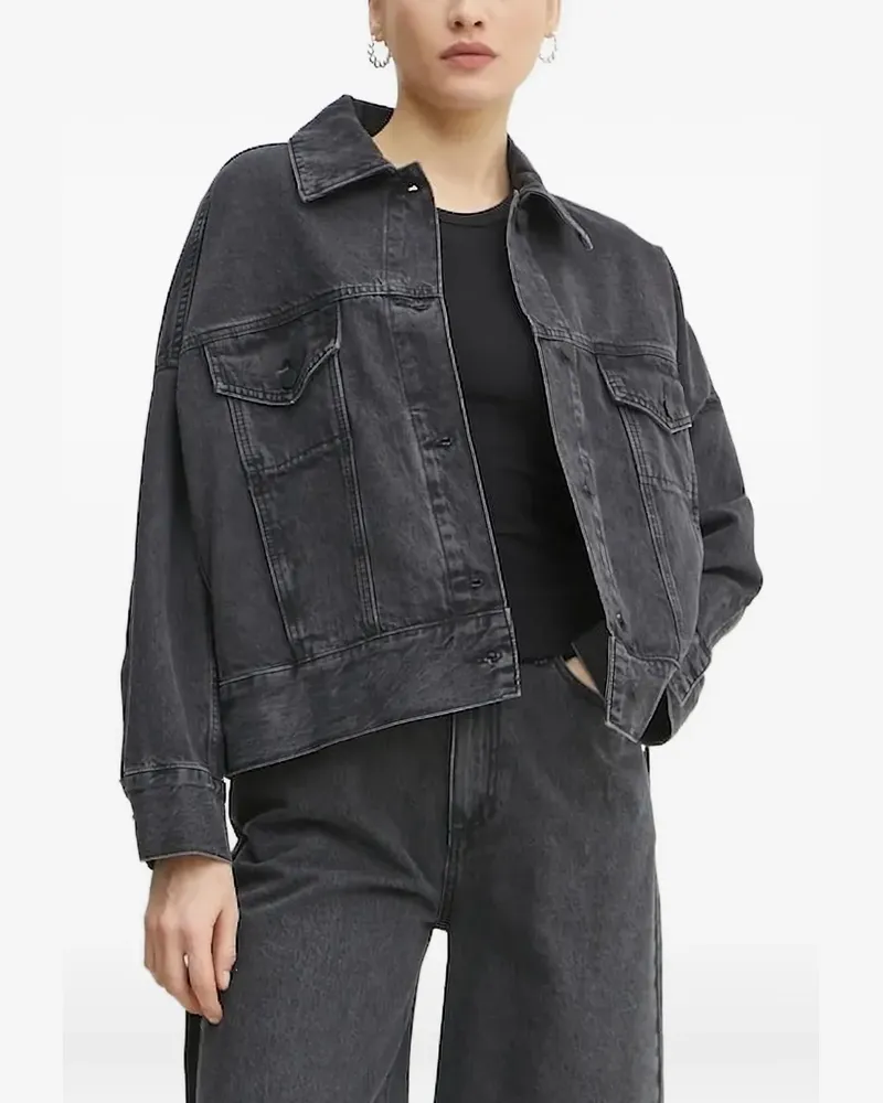 Liviana Conti Jeansjacke mit Gürtel - Grau Grau