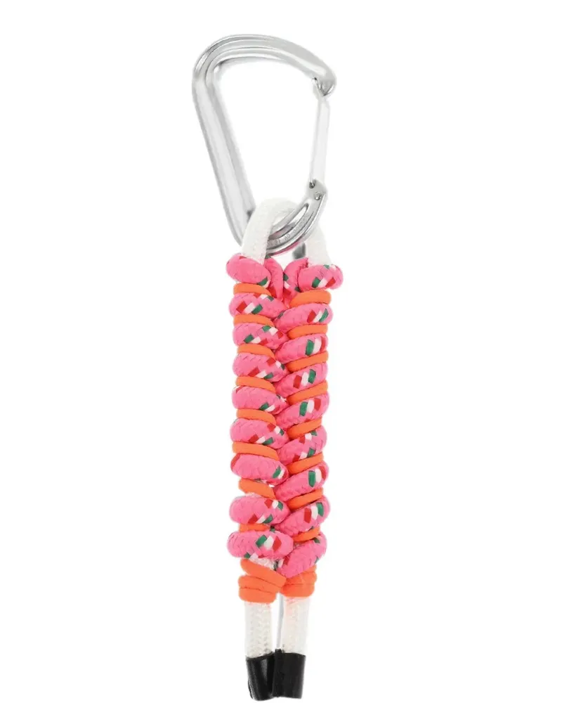 Dsquared2 maxi-carabiner braided keyring - Rosa Rosa