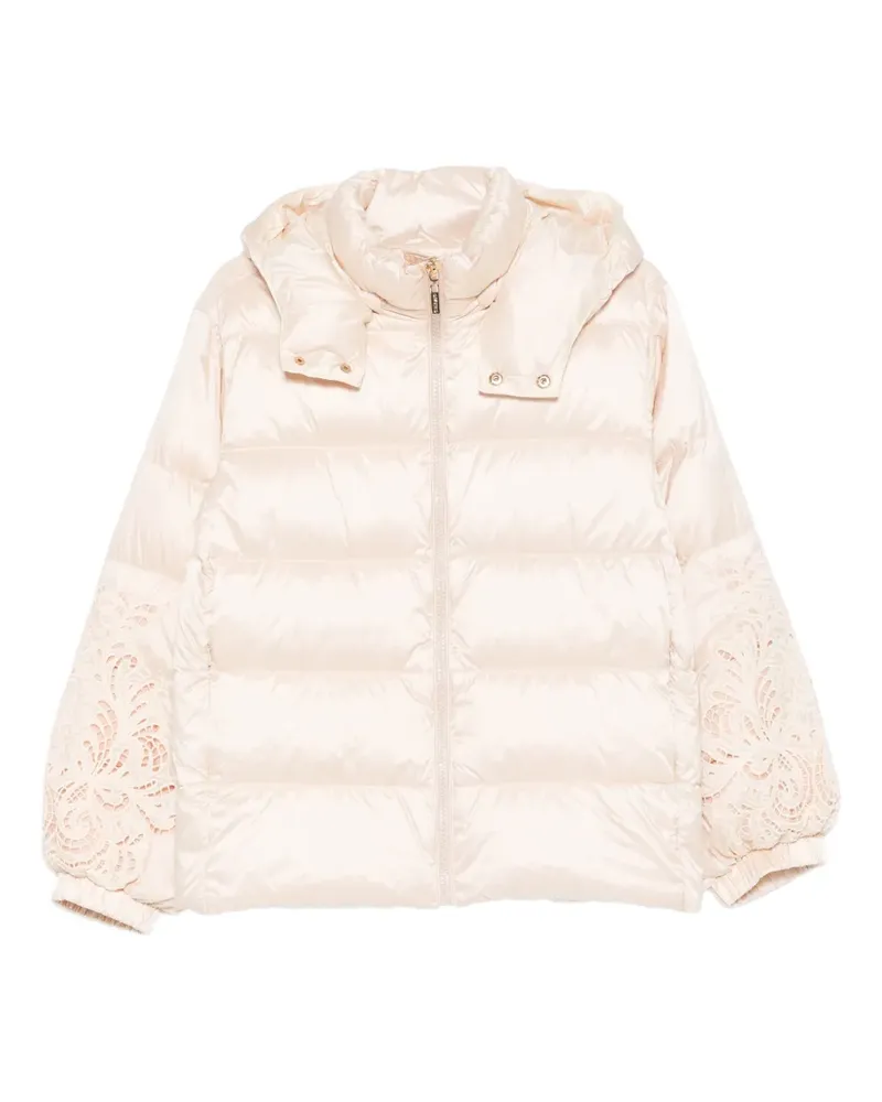 Twin-Set hooded puffer jacket - Nude Nude