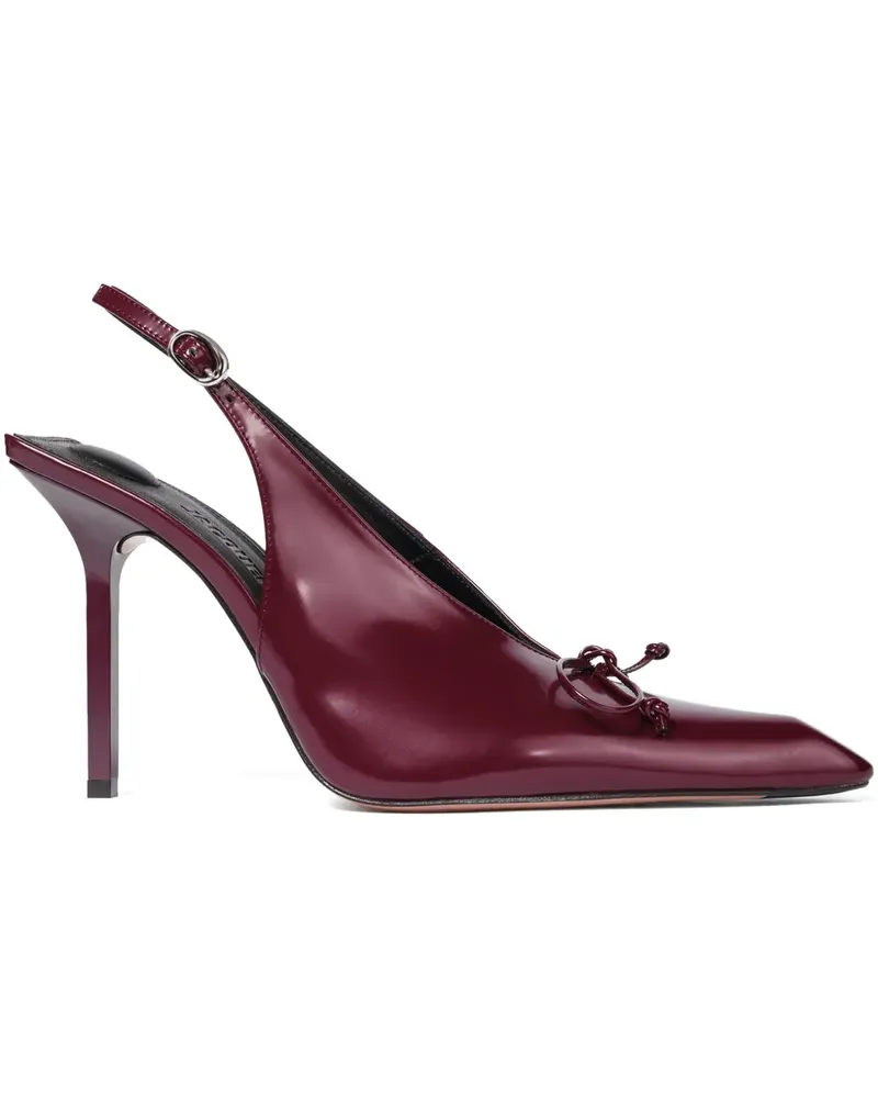 Jacquemus Cubisto Slingback-Pumps mit Schleife 100mm - Rot Rot