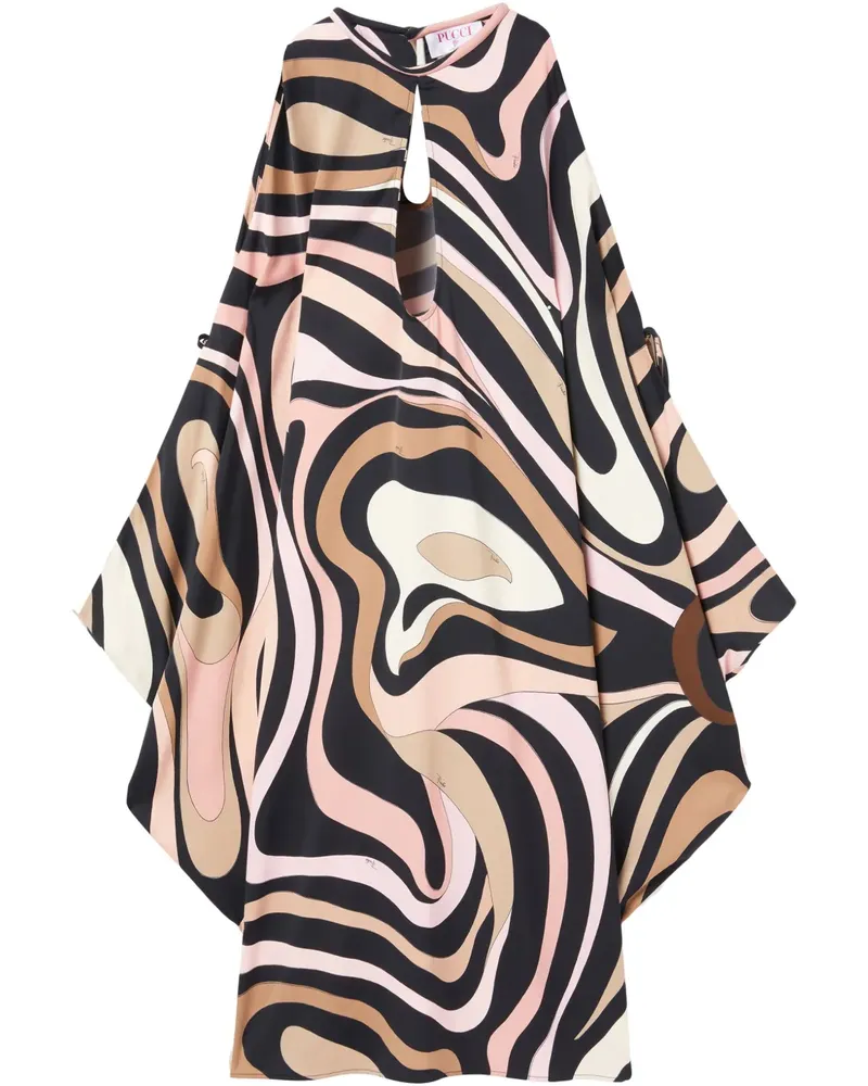 Emilio Pucci Kleid mit Marmo-Print - Schwarz Schwarz
