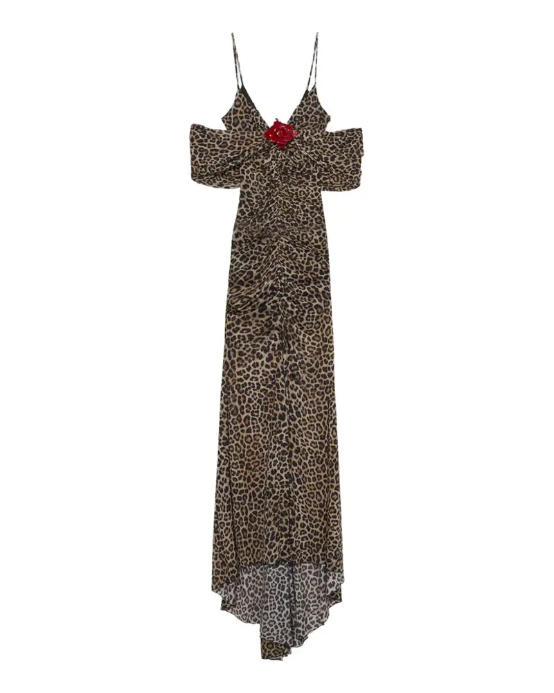 Blumarine Maxikleid mit Leopardenprint - Braun Braun