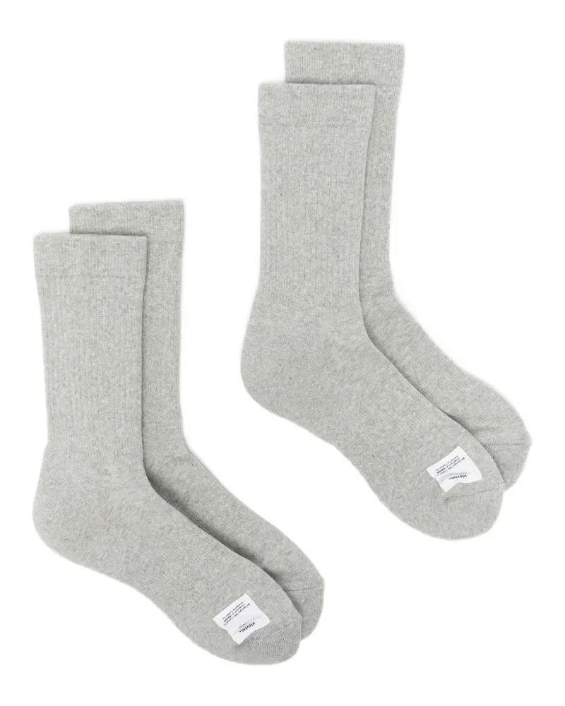 Visvim Set aus zwei Paar gerippten Achilles-Socken - Grau Grau