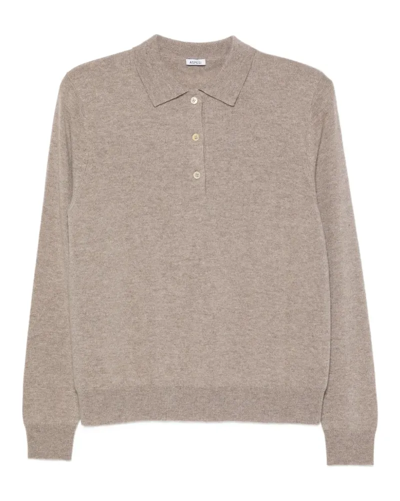 ASPESI Poloshirt aus Wolle - Nude Nude