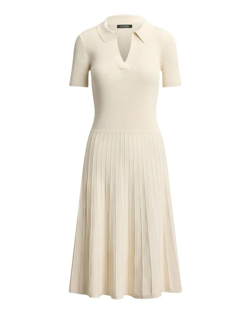 Ralph Lauren rib-knit short-sleeve midi dress - Nude Nude