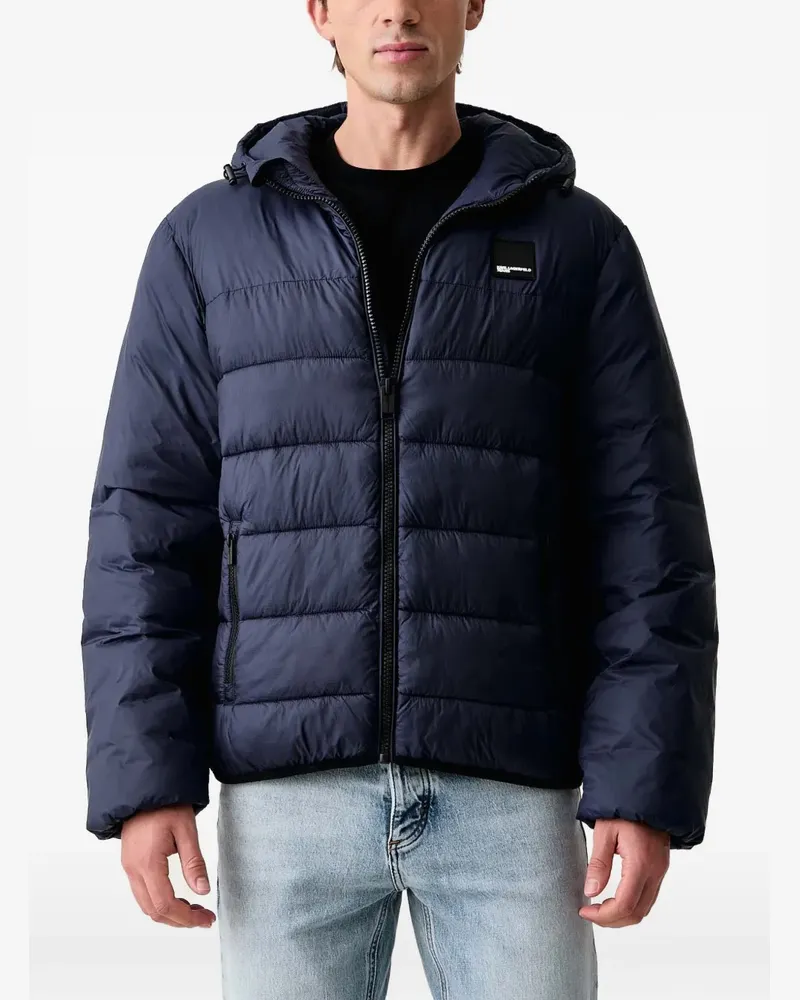 Karl Lagerfeld Gesteppte Kapuzenjacke - Blau Blau