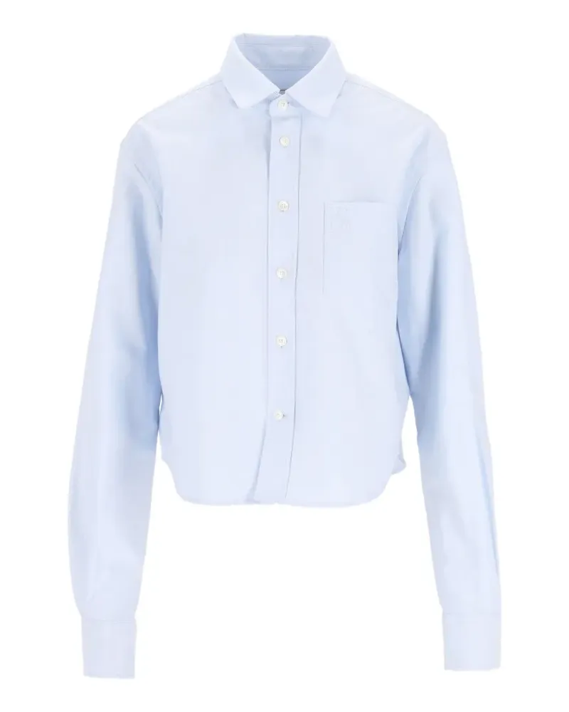 AMI Paris Ami de Coeur cropped shirt - Blau Blau