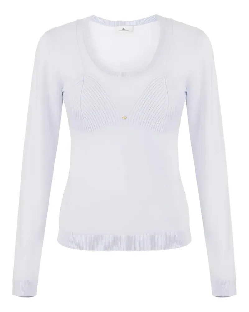 Elisabetta Franchi Top mit Schmuck-Logo - Nude Nude
