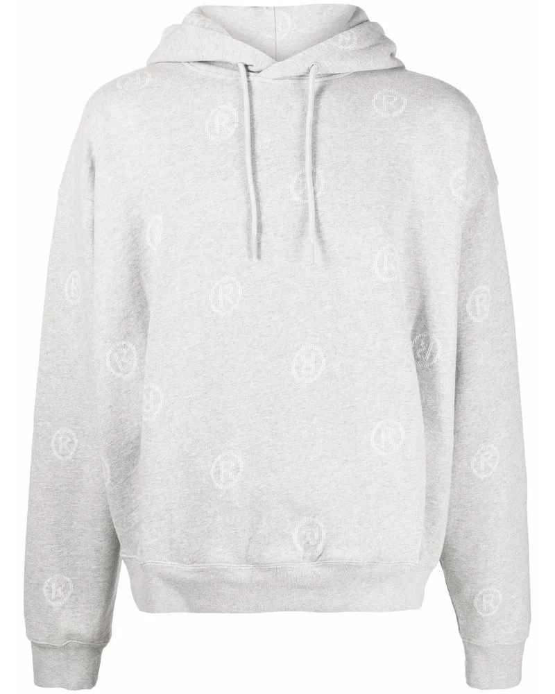 Martine Rose Hoodie mit Monogramm-Print - Grau Grau