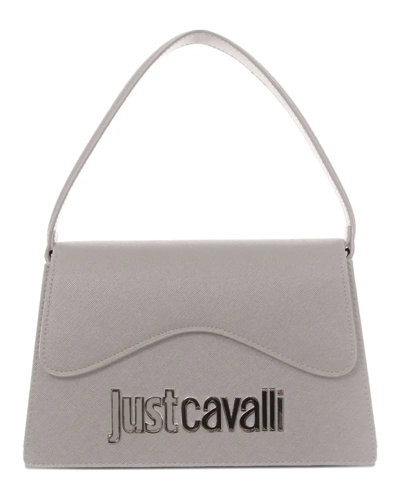 Just Cavalli Shopper mit Logo-Schild - Grau Grau