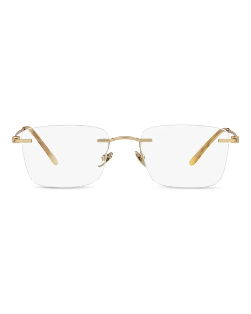 Giorgio Armani Rahmenlose Brille mit eckigen Gläsern - Gold Gold