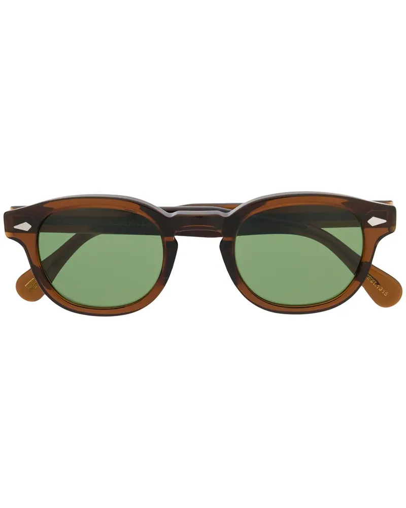 MOSCOT Sonnenbrille mit rundem Gestell - Braun Braun