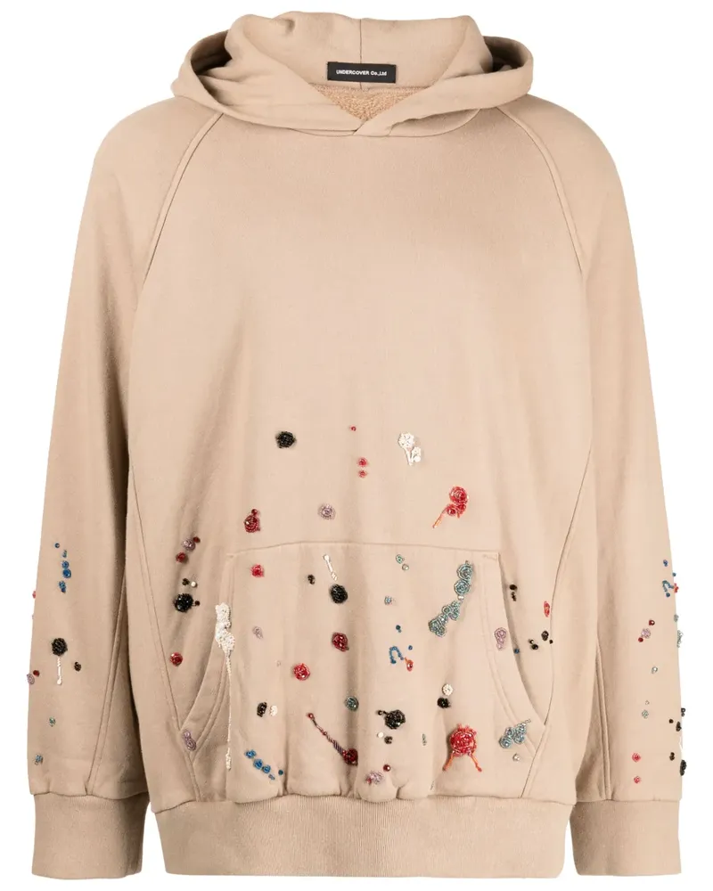 Undercover Hoodie mit Zierperlen - Nude Nude