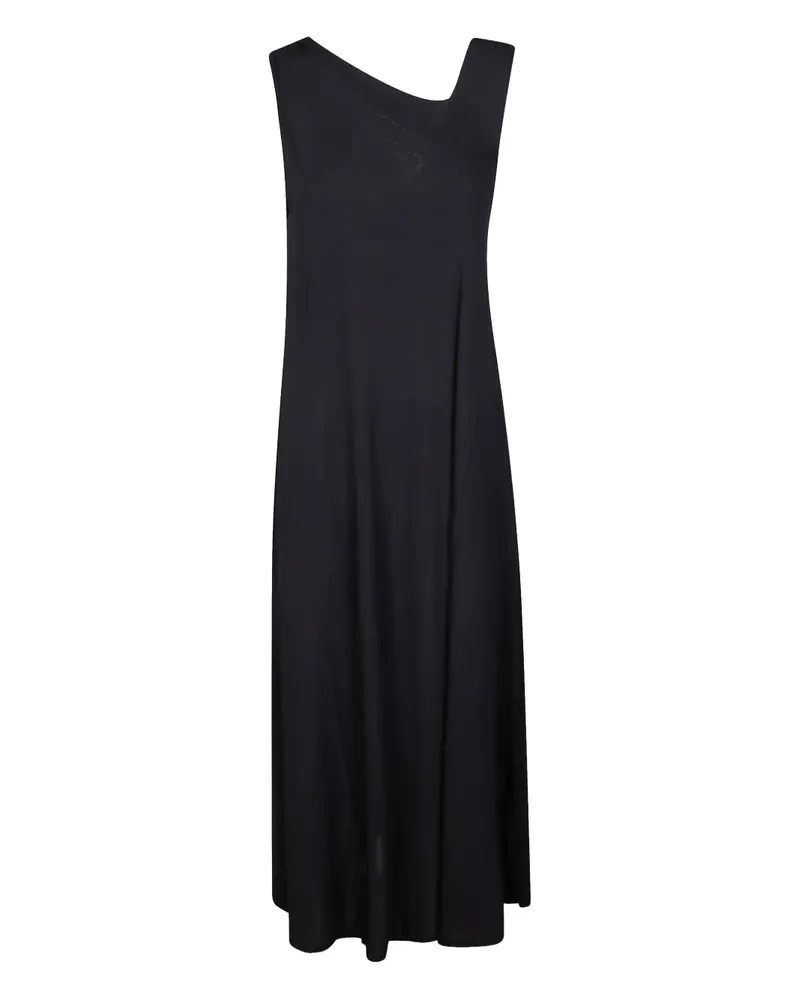 Alpha Studio Asymmetrisches Midikleid - Schwarz Schwarz