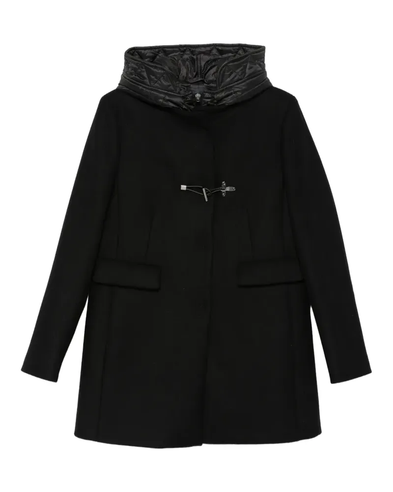Fay Virginia hooded toggle-fastening coat - Schwarz Schwarz