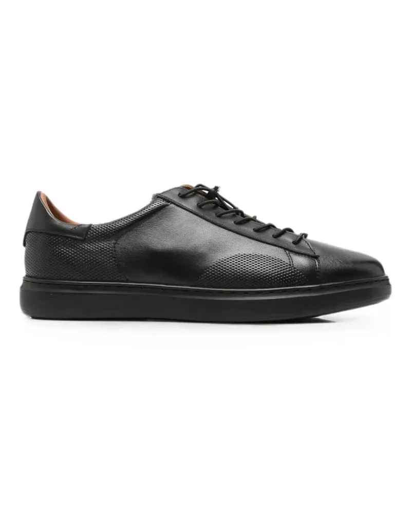 Alberto Gozzi perforated leather sneakers - Schwarz Schwarz