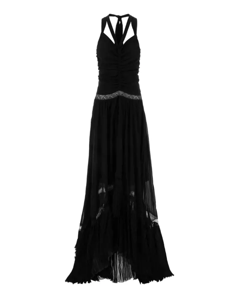Blumarine ruched pleated dress - Schwarz Schwarz
