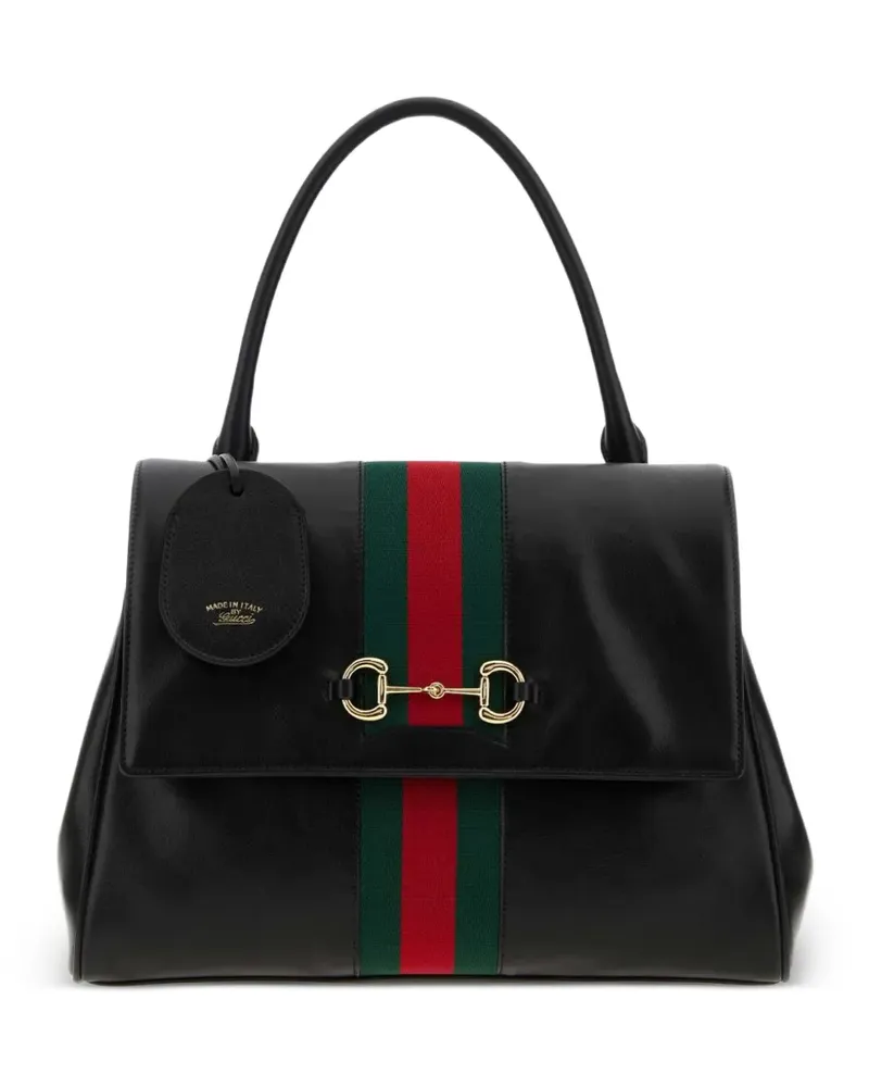 Gucci Mittelgroße Paparazzo Schultertasche - Schwarz Schwarz