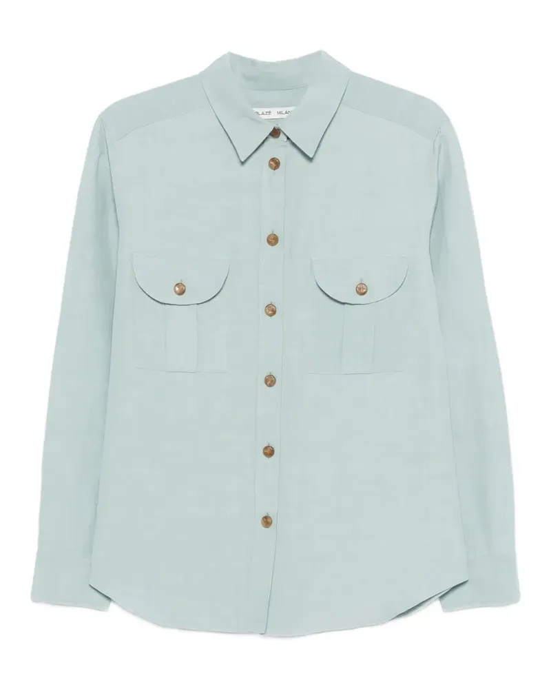 Blazé Milano Geknöpftes Zenith Hemd - Blau Blau