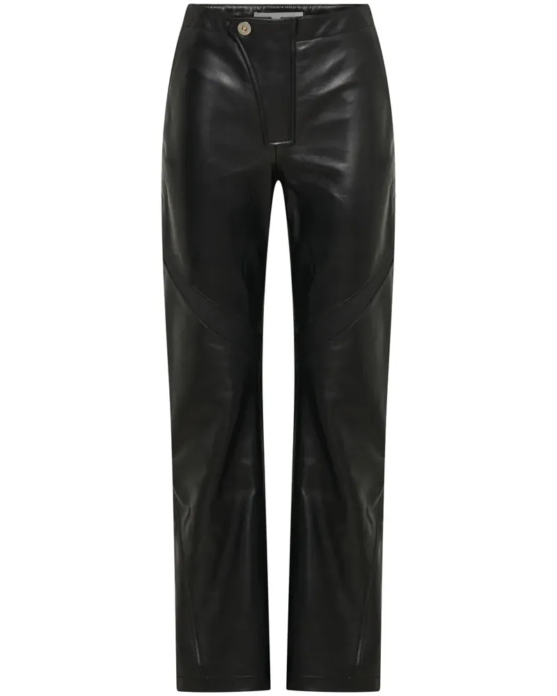 Dion Lee Lederhose mit Einsätzen - Schwarz Schwarz