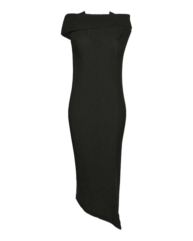 Issey Miyake Kleid mit röhrenförmigen Falten - Schwarz Schwarz