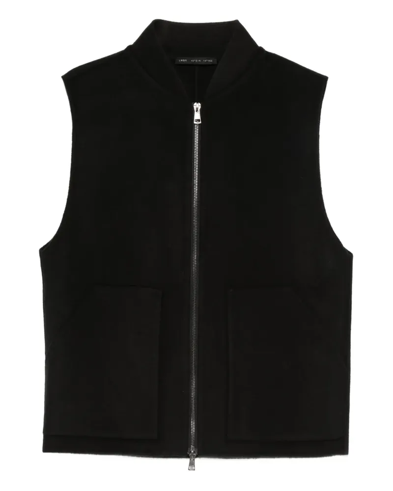 Low Brand zip sleeveless vest - Schwarz Schwarz