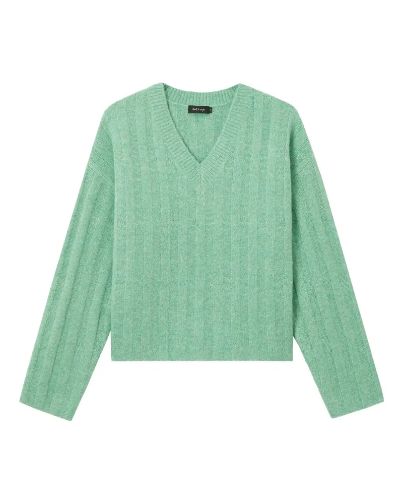 Tout a Coup Pullover mit V-Ausschnitt - Grün Grün