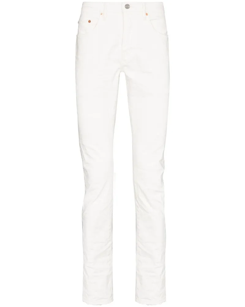 PURPLE BRAND Ausgeblichene Skinny-Jeans Weiß