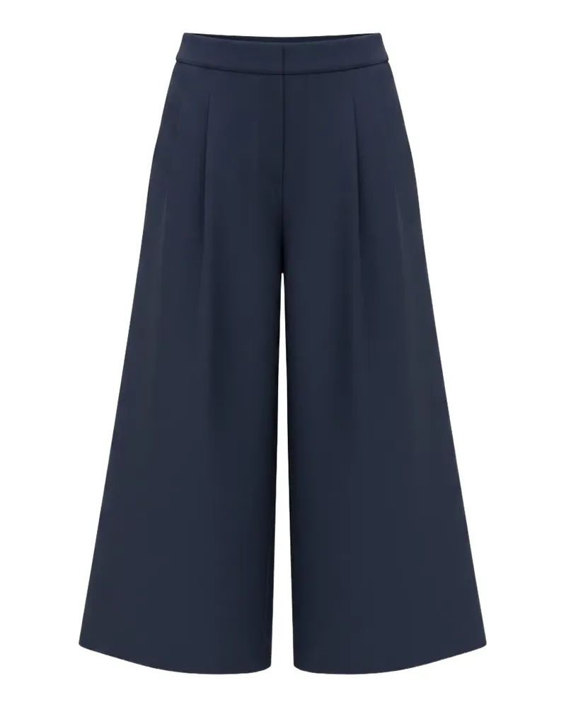 Black Label pleated trousers - Blau Blau