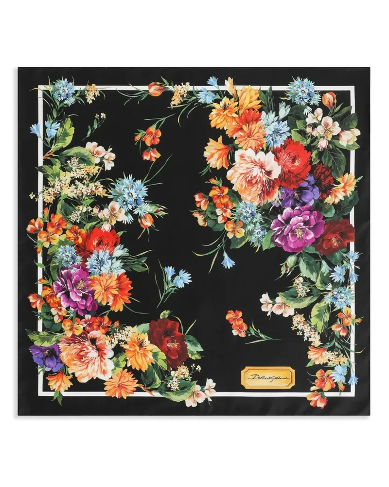 Dolce & Gabbana Schal aus Seide - Schwarz Schwarz