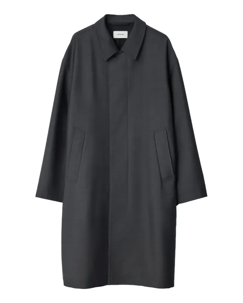 Christophe Lemaire Mantel im Layering-Look aus Wolle und Viskose - Schwarz Schwarz