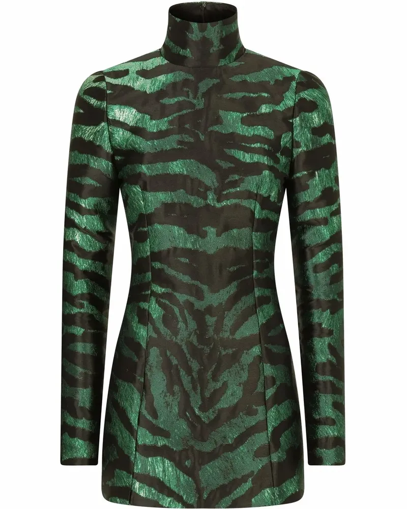 Dolce & Gabbana Kleid mit Tiger-Print - Schwarz Schwarz