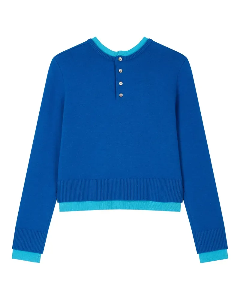 STUDIO TOMBOY layered round-neck sweater - Blau Blau