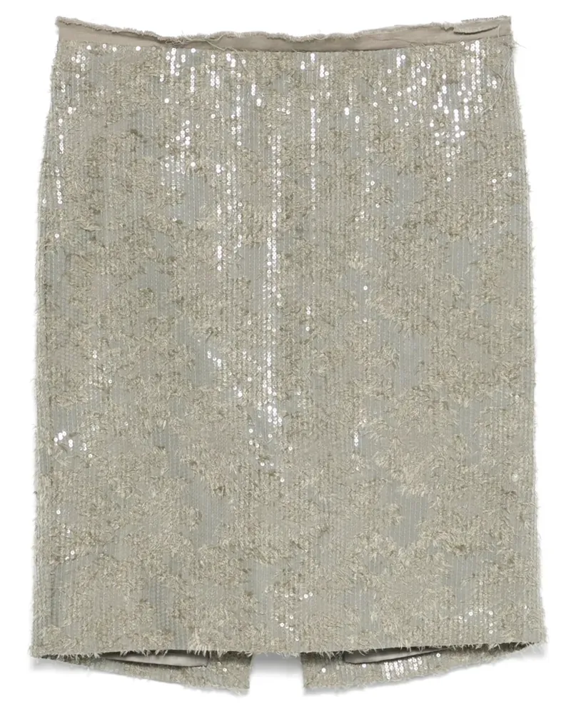 Dorothee Schumacher Minirock mit Pailletten - Grün Grün