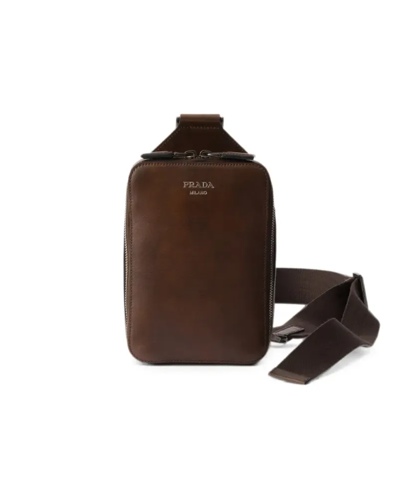 Prada Brique Tasche aus Leder - Braun Braun