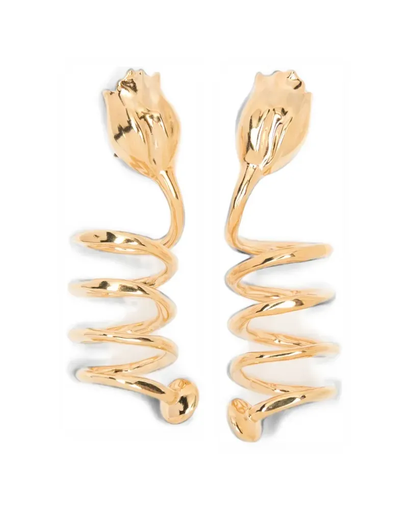 Chloé spiral flower-motif earrings - Gold Gold