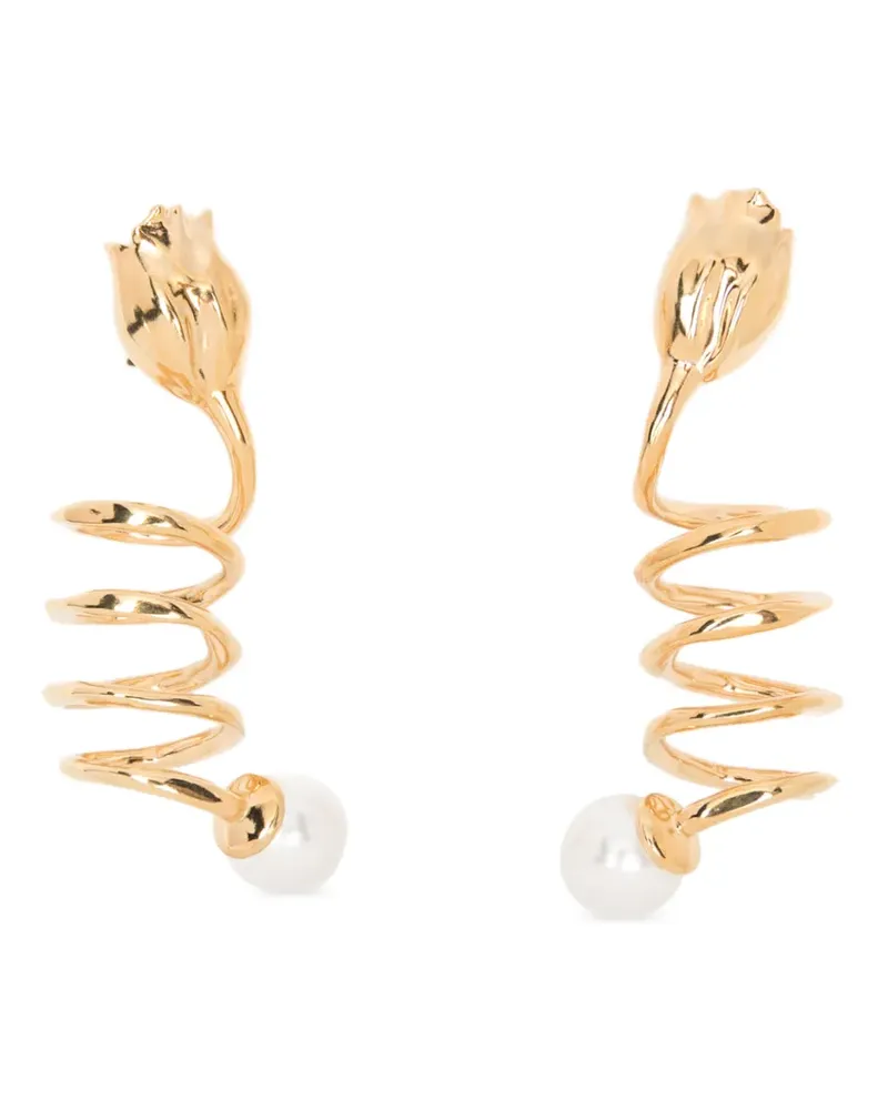 Chloé Spiralförmige Ohrringe mit Blumenmotiv - Gold Gold