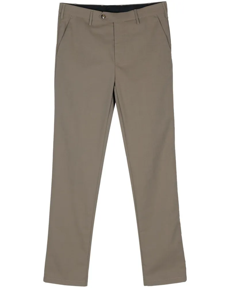 Canali Klassische Gabardine-Hose Braun