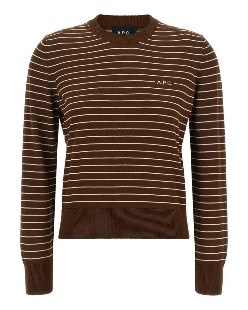 A.P.C. striped Sima sweater - Braun Braun