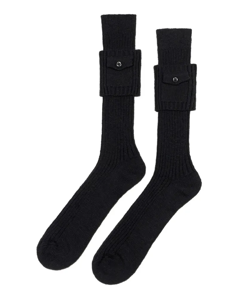 Dsquared2 Halbhohe Socken im Military-Chic-Style - Schwarz Schwarz