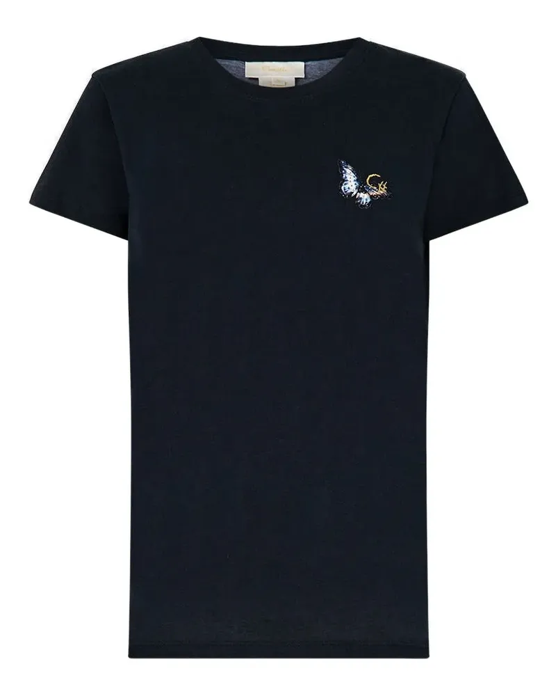 Camilla T-Shirt mit rundem Ausschnitt - Blau Blau