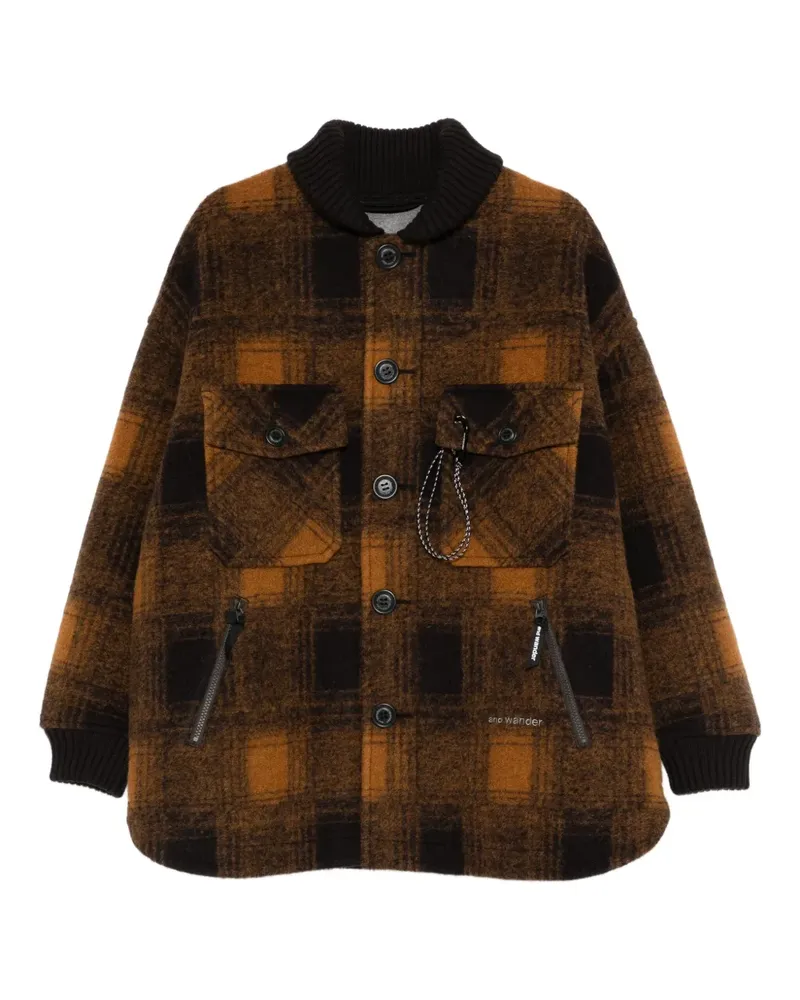 and wander Karierte Hemdjacke - Braun Braun